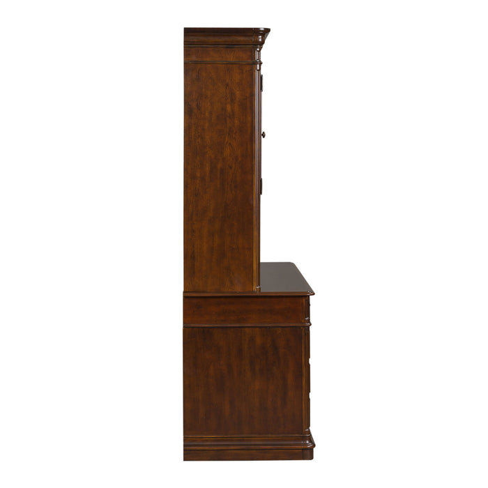 Brayton Manor - 5 Piece Home Office Jr Executive Set - Cognac – 5 Piece Home Office Sets by Liberty Furniture at Furniture Wholesale Plus , Nashville furniture store