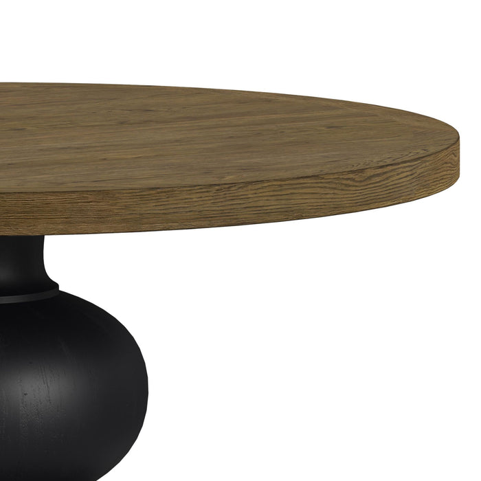 Heritage & Home - Round Dining Table - Oak Brown And Black – Dining Tables by Elements International at Furniture Wholesale Plus , Nashville furniture store