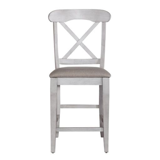 Ocean Isle - Upholstered X Back Counter Chair – Counter Chairs by Liberty Furniture at Furniture Wholesale Plus , Nashville furniture store