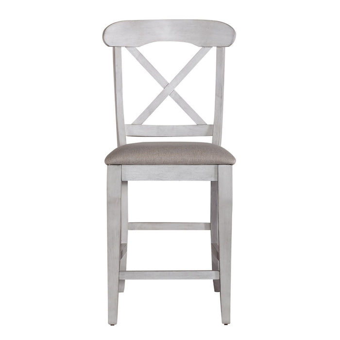 Ocean Isle - Upholstered X Back Counter Chair – Counter Chairs by Liberty Furniture at Furniture Wholesale Plus , Nashville furniture store