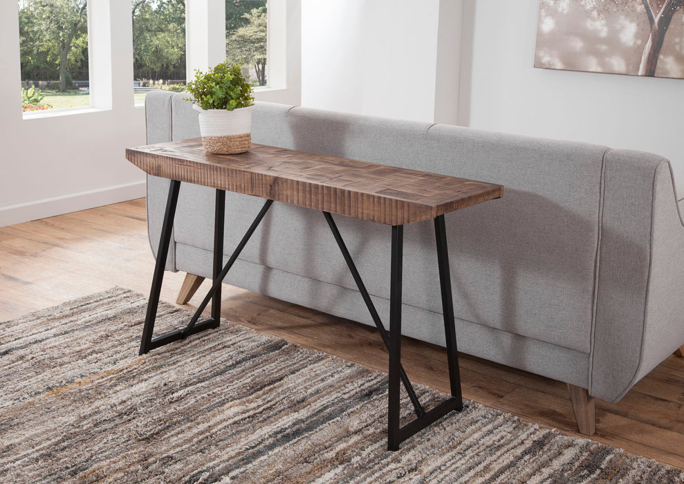 Walden - Parquet Sofa Table - Brown – Sofa Tables by Steve Silver Furniture at Furniture Wholesale Plus , Nashville furniture store