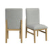 Portland - Square Back Dining Side Chair (Set of 2) - Natural / Gray – Chair Sets by Elements International at Furniture Wholesale Plus , Nashville furniture store