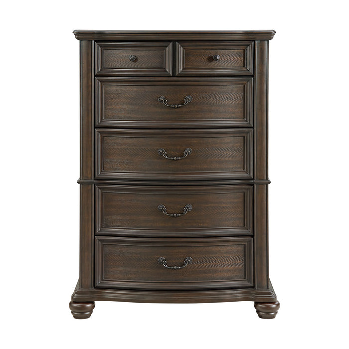Brunswick - 5-Drawer Chest - Mahogany – Accent Chests by Elements International at Furniture Wholesale Plus , Nashville furniture store