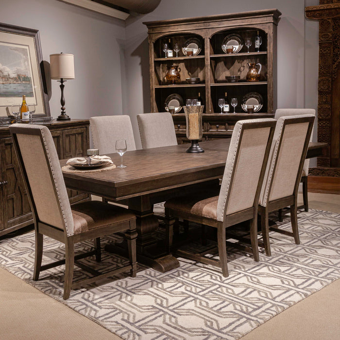 Paradise Valley - Opt Trestle Table Set – 5 Piece Dining Room Sets by Liberty Furniture at Furniture Wholesale Plus , Nashville furniture store
