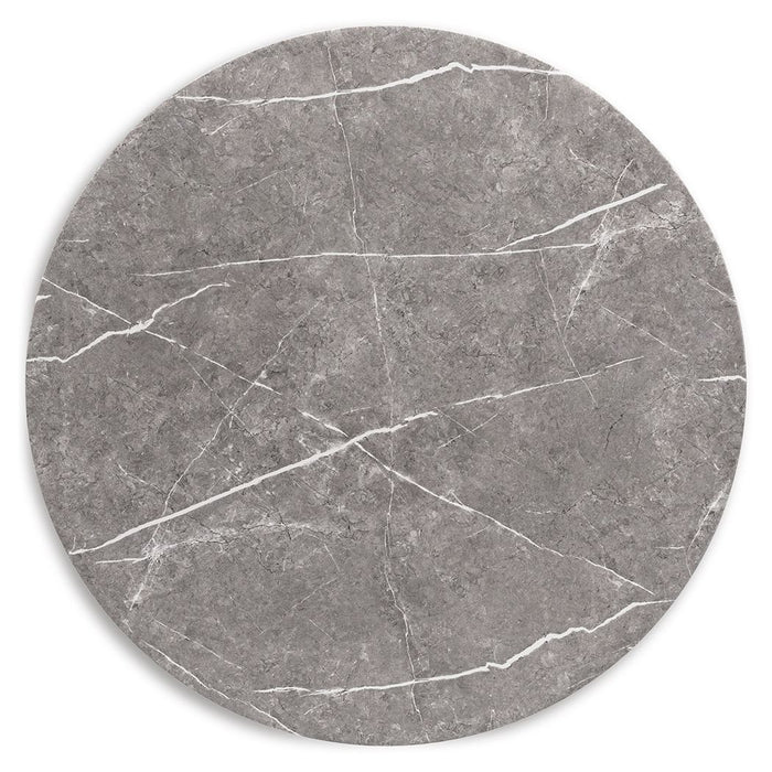 Glinari - Round Dining Room Table - Taupe / Black – Dining Tables by Signature Design by Ashley® at Furniture Wholesale Plus , Nashville furniture store