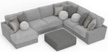 Canyon - 4 Piece Sectional With Cuddler Seat Cushions, Included Accent Pillows And Cocktail Ottoman (Left Side Facing Chaise) - Platinum – 2 Piece Living Room Sets by Jackson at Furniture Wholesale Plus , Nashville furniture store