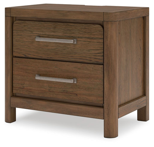 Cabalynn - Light Brown - Two Drawer Night Stand - Premium Nightstands w/ Charging Stations from Signature Design by Ashley® - Just $428! Shop now at Furniture Wholesale Plus  We are the best furniture store in Nashville, Hendersonville, Goodlettsville, Madison, Antioch, Mount Juliet, Lebanon, Gallatin, Springfield, Murfreesboro, Franklin, Brentwood