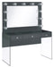 Afshan - 3-Drawer Vanity Set With Lighting - Gray High Gloss – Vanity Sets by CoasterEssence at Furniture Wholesale Plus , Nashville furniture store