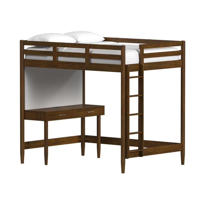 Malibu - Full Loft Bed - Walnut – Loft Beds by Elements International at Furniture Wholesale Plus , Nashville furniture store