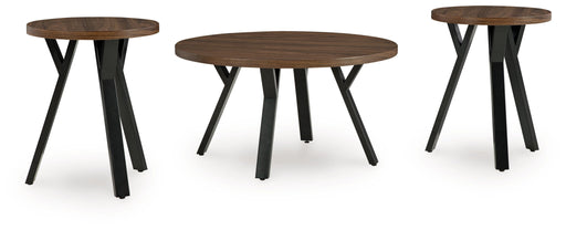 Elbrynn - Occasional Table Set (Set of 3) - Brown / Black – Table Sets by Signature Design by Ashley® at Furniture Wholesale Plus , Nashville furniture store