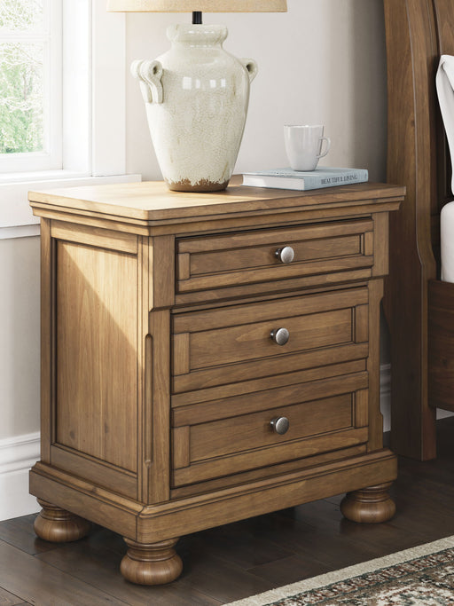 Feddinger - Two Drawer Night Stand - Medium Brown – Accent Nightstands by Signature Design by Ashley® at Furniture Wholesale Plus , Nashville furniture store