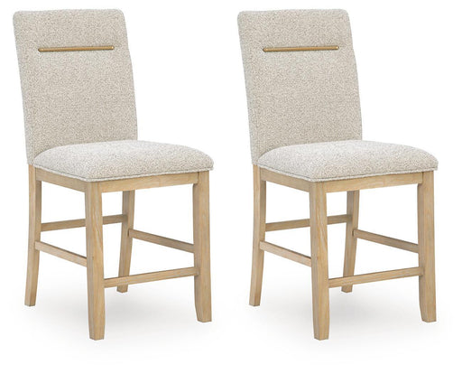 Lasinger - Upholstered Barstool (Set of 2) - Light Brown – Stool Sets by Signature Design by Ashley® at Furniture Wholesale Plus , Nashville furniture store