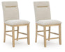 Lasinger - Upholstered Barstool (Set of 2) - Light Brown – Stool Sets by Signature Design by Ashley® at Furniture Wholesale Plus , Nashville furniture store