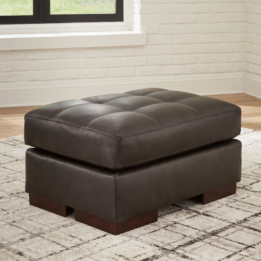 Luigi - Ottoman - Thunder – Upholstered Ottomans by Signature Design by Ashley® at Furniture Wholesale Plus , Nashville furniture store
