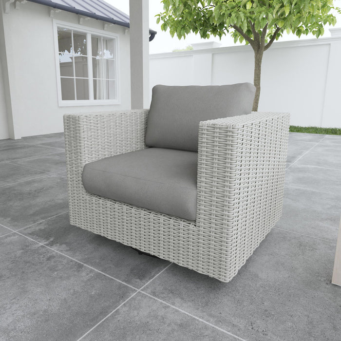 Blakley - Outdoor Swilvel Chair (Set of 2) With Half Round Wicker - Gray - Premium Chair Sets from Steve Silver Furniture - Just $3079! Shop now at Furniture Wholesale Plus  We are the best furniture store in Nashville, Hendersonville, Goodlettsville, Madison, Antioch, Mount Juliet, Lebanon, Gallatin, Springfield, Murfreesboro, Franklin, Brentwood
