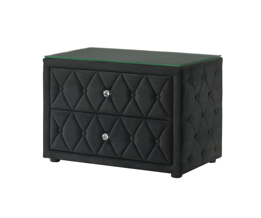 Josephine - Night Stand - Black – Accent Nightstands by Crown Mark at Furniture Wholesale Plus , Nashville furniture store