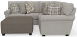 Livingston - Sectional With Comfort Coil Seating, 40" Cocktail Ottoman And Accent Pillows Included – 2 Piece Living Room Sets by Jackson at Furniture Wholesale Plus , Nashville furniture store
