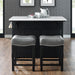 Aspen - 3 Piece Kitchen Island Set - Black – 3 Piece Dining Room Sets by Steve Silver Furniture at Furniture Wholesale Plus , Nashville furniture store