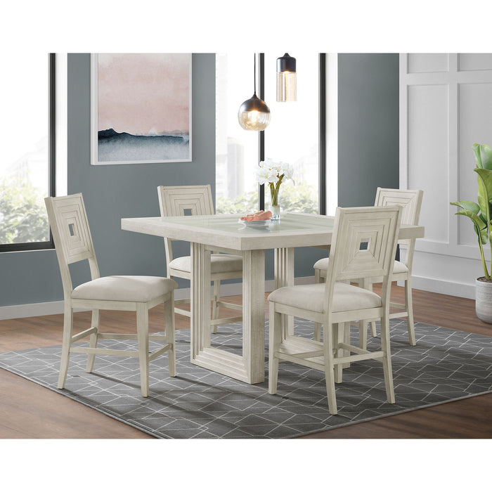 Avalanche - Square Counter Height Dining Set – 5 Piece Dining Room Sets by Elements International at Furniture Wholesale Plus , Nashville furniture store
