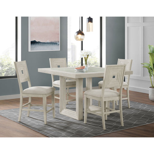 Avalanche - Counter Side Chair (Set of 2) - Antique White – Chair Sets by Elements International at Furniture Wholesale Plus , Nashville furniture store