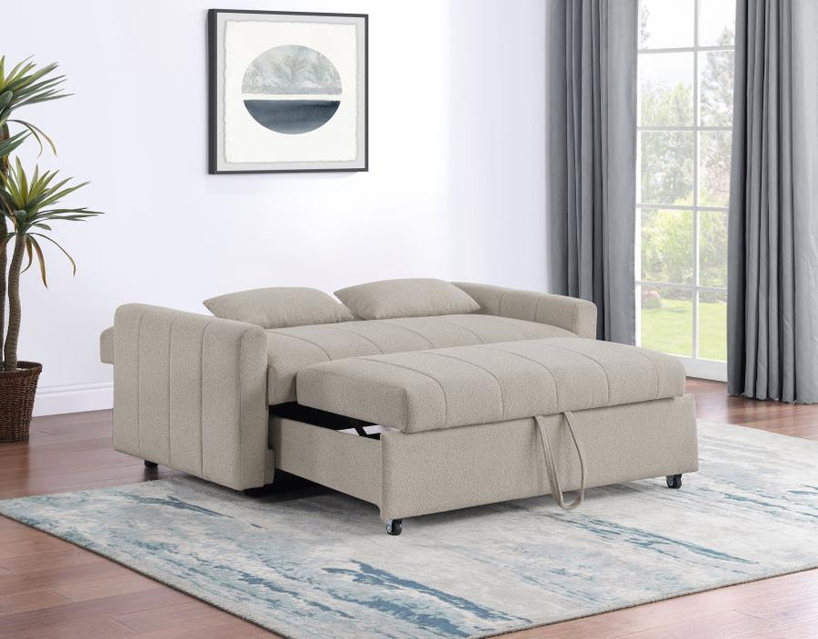 Portland - Boucle Upholstered Sleeper Sofa Bed – Sleeper Sofas by Coaster Fine Furniture at Furniture Wholesale Plus , Nashville furniture store