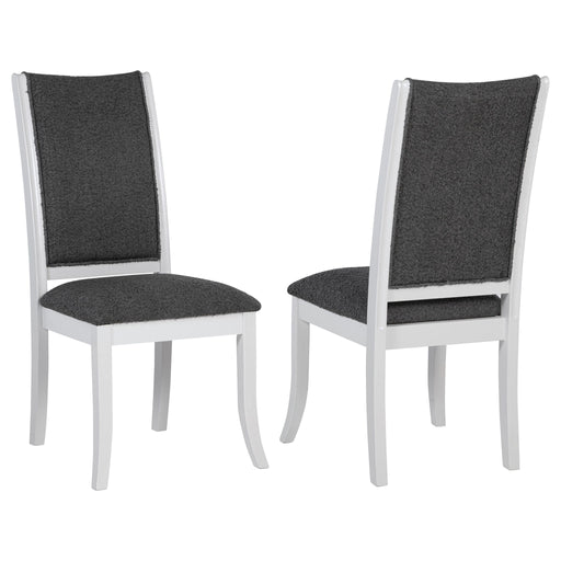 Judd - Upholstered Dining Side Chair (Set of 2) - Pearl White – Chair Sets by Coaster Fine Furniture at Furniture Wholesale Plus , Nashville furniture store