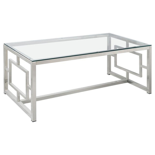 Merced - Glass Top Metal Table – End Tables by CoasterEssence at Furniture Wholesale Plus , Nashville furniture store