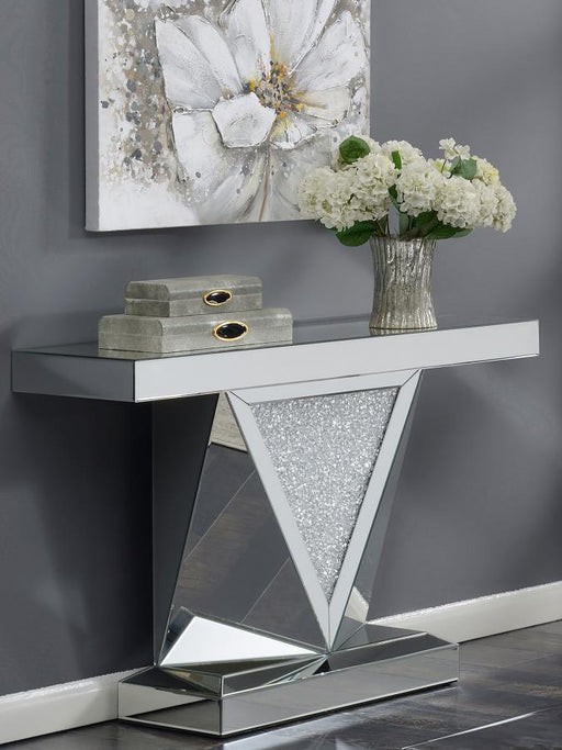 Amore - Mirrored Acrylic Entryway Sofa Console Table - Silver - Premium Console Tables from CoasterElevations - Just $579! Shop now at Furniture Wholesale Plus  We are the best furniture store in Nashville, Hendersonville, Goodlettsville, Madison, Antioch, Mount Juliet, Lebanon, Gallatin, Springfield, Murfreesboro, Franklin, Brentwood