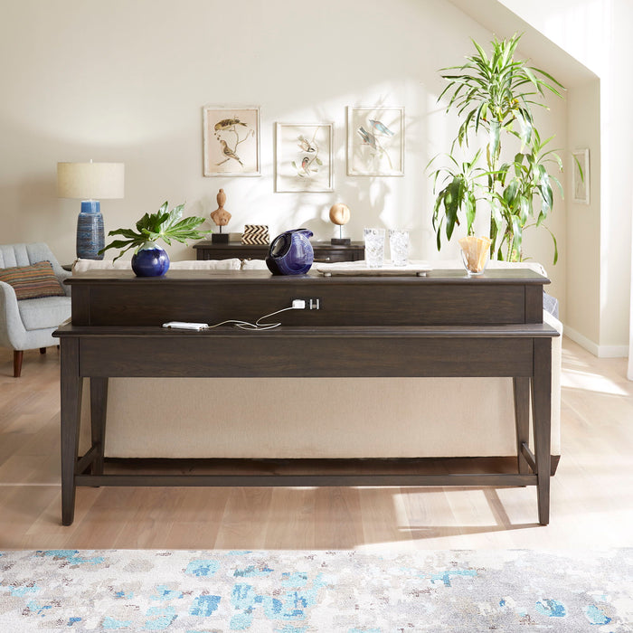 Mill Creek - Console Bar Table - Peppercorn – Console Tables by Liberty Furniture at Furniture Wholesale Plus , Nashville furniture store