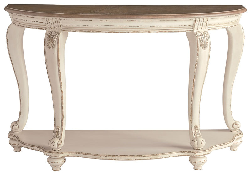 Realyn - Sofa Table - White / Brown – Sofa Tables by Signature Design by Ashley® at Furniture Wholesale Plus , Nashville furniture store