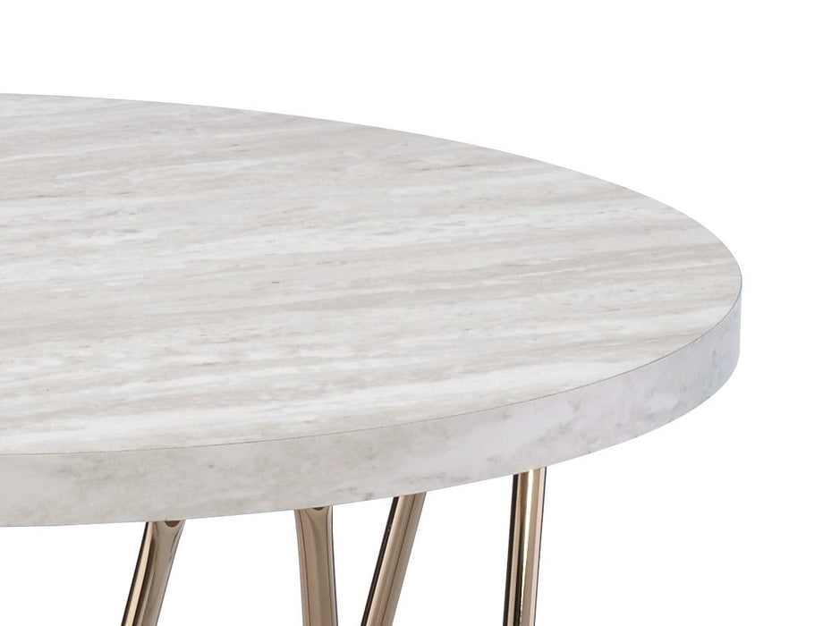 Rowyn - Faux Marble Top End Table - Gray – End Tables by Steve Silver Furniture at Furniture Wholesale Plus , Nashville furniture store