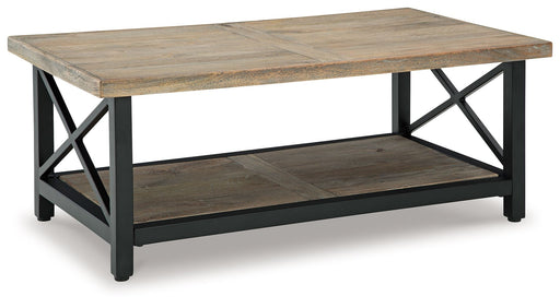 Bristenfort - Rectangular Cocktail Table - Brown / Black – Cocktail Tables by Signature Design by Ashley® at Furniture Wholesale Plus , Nashville furniture store