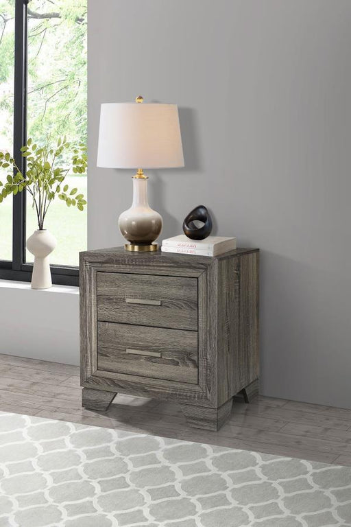 Wright - 2-Drawer Nightstand Bedside Table - Brown Oak – Accent Nightstands by Coaster Fine Furniture at Furniture Wholesale Plus , Nashville furniture store