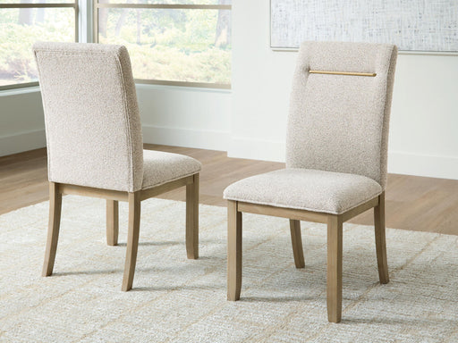 Lasinger - Dining Upholstered Side Chair (Set of 2) - Light Brown – Chair Sets by Signature Design by Ashley® at Furniture Wholesale Plus , Nashville furniture store