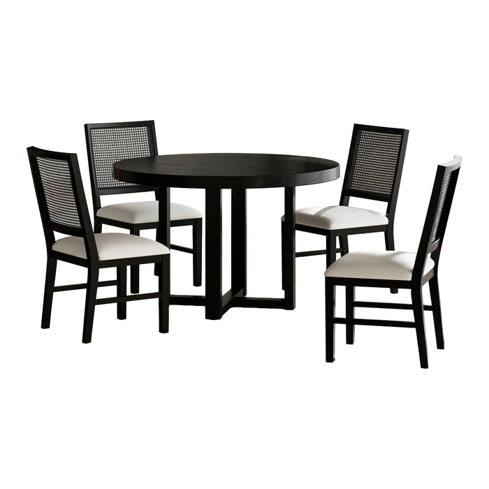 Bahama Breeze - 5 Piece Standard Height Dining Set (Table And Four Chairs) - Black – 5 Piece Dining Room Sets by Elements International at Furniture Wholesale Plus , Nashville furniture store