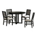 Bahama Breeze - 5 Piece Standard Height Dining Set (Table And Four Chairs) - Black – 5 Piece Dining Room Sets by Elements International at Furniture Wholesale Plus , Nashville furniture store