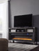 Todoe - 2 Pc. - 65" TV Stand With Wide Fireplace Insert - Gray – Fireplace TV Stands by Signature Design by Ashley® at Furniture Wholesale Plus , Nashville furniture store