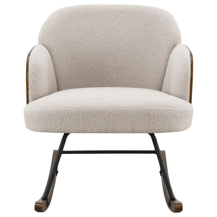 Paige - Boucle Upholstered Mid Back Rocking Chair - Premium Rocker Chairs from Coaster Fine Furniture - Just $319! Shop now at Furniture Wholesale Plus  We are the best furniture store in Nashville, Hendersonville, Goodlettsville, Madison, Antioch, Mount Juliet, Lebanon, Gallatin, Springfield, Murfreesboro, Franklin, Brentwood
