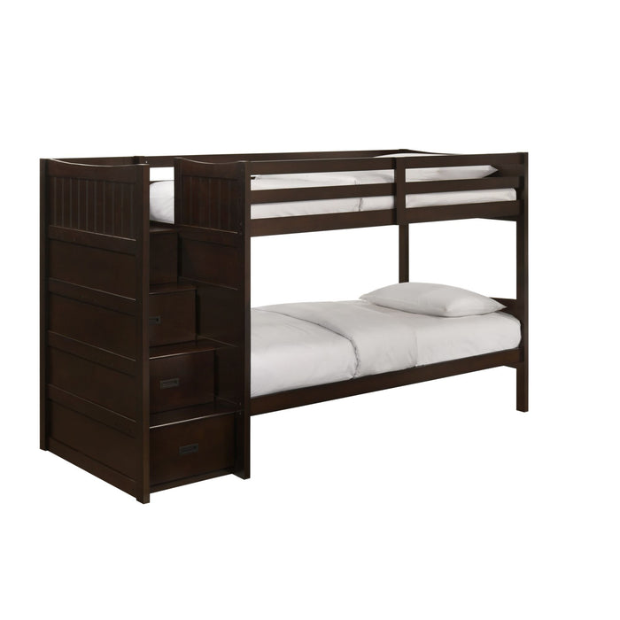 Sami - Step Bunk With Left Headboard – Bunk Beds by Elements International at Furniture Wholesale Plus , Nashville furniture store
