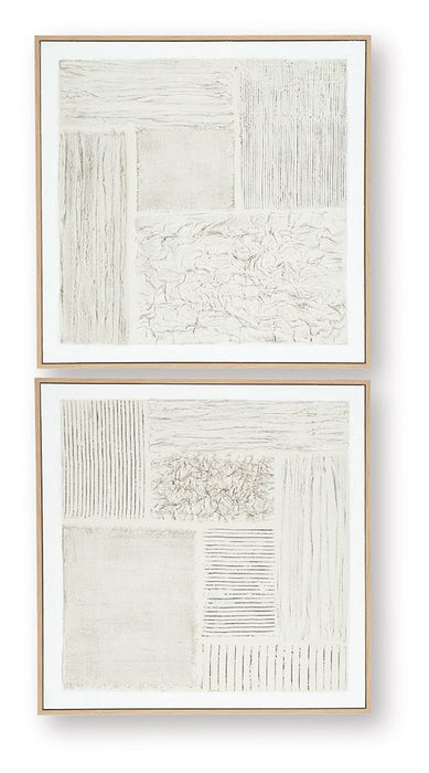 Andorfield - Wall Art Set (Set of 2) - Beige / Black / White – Canvas Art Sets by Signature Design by Ashley® at Furniture Wholesale Plus , Nashville furniture store