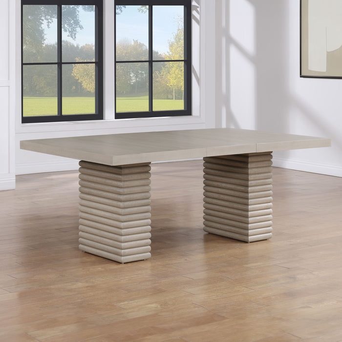 Lily - Dining Table With 18" Leaf - Brown – Dining Tables with Extensions by Steve Silver Furniture at Furniture Wholesale Plus , Nashville furniture store