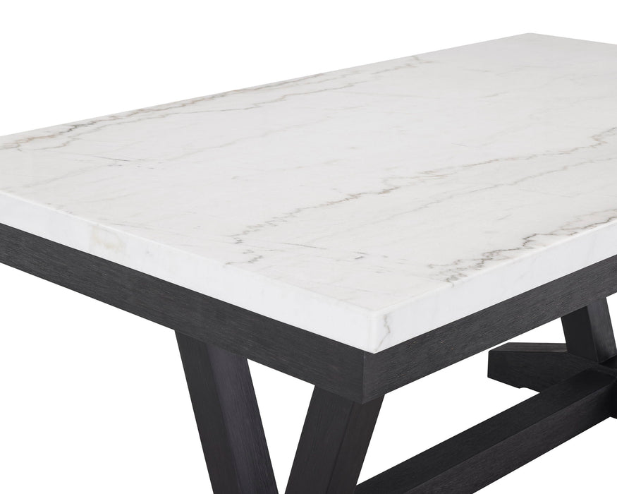 Varley - Genuine Marble Dining Table - Charcoal & White - Premium Dining Tables from Crown Mark - Just $689! Shop now at Furniture Wholesale Plus  We are the best furniture store in Nashville, Hendersonville, Goodlettsville, Madison, Antioch, Mount Juliet, Lebanon, Gallatin, Springfield, Murfreesboro, Franklin, Brentwood