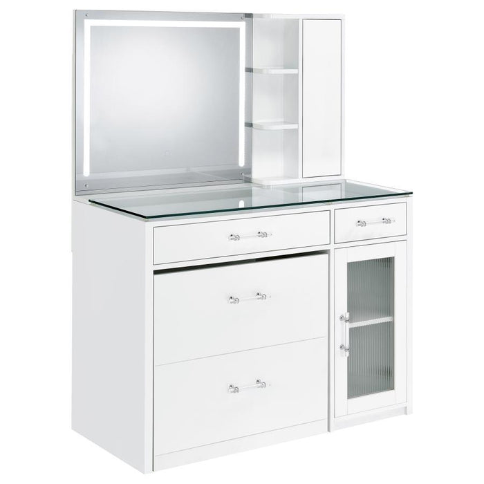 Flora - 2-Drawer Vanity Set With LED Mirror – Vanity Sets by Coaster Fine Furniture at Furniture Wholesale Plus , Nashville furniture store