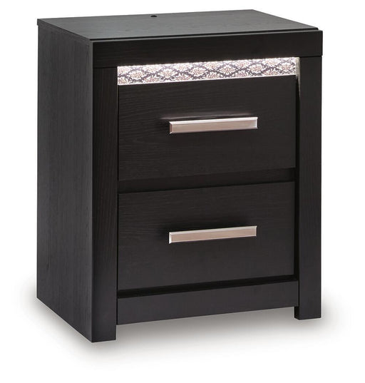 Shoralli - Two Drawer Night Stand - Black – Nightstands w/ Charging Stations by Signature Design by Ashley® at Furniture Wholesale Plus , Nashville furniture store