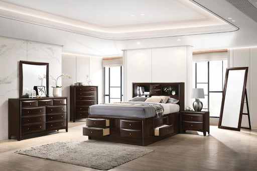 Phoenix Bedroom Set with Bookcase Headboard Deep Cappuccino - Premium Bedroom Set from Coaster Z2 Standard - Just $2878! Shop now at Furniture Wholesale Plus  We are the best furniture store in Nashville, Hendersonville, Goodlettsville, Madison, Antioch, Mount Juliet, Lebanon, Gallatin, Springfield, Murfreesboro, Franklin, Brentwood