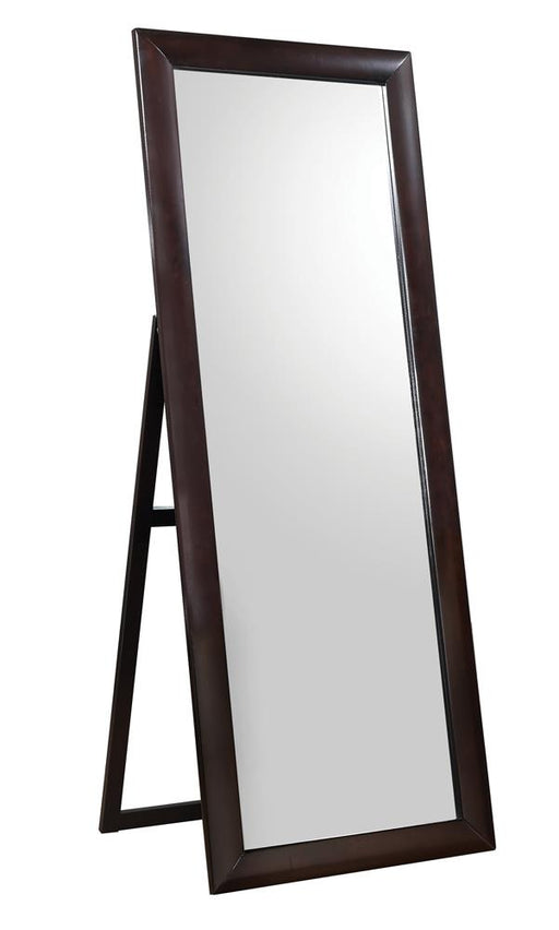 Phoenix Rectangular Standing Floor Mirror Black - Premium Mirror from Coaster Z2 Standard - Just $238! Shop now at Furniture Wholesale Plus  We are the best furniture store in Nashville, Hendersonville, Goodlettsville, Madison, Antioch, Mount Juliet, Lebanon, Gallatin, Springfield, Murfreesboro, Franklin, Brentwood