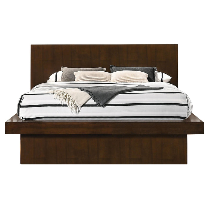 Jessica Queen Platform Bed with Rail Seating Cappuccino - Premium Bed from Coaster Z2 Standard - Just $698! Shop now at Furniture Wholesale Plus  We are the best furniture store in Nashville, Hendersonville, Goodlettsville, Madison, Antioch, Mount Juliet, Lebanon, Gallatin, Springfield, Murfreesboro, Franklin, Brentwood