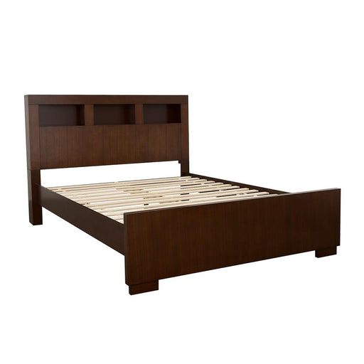 Jessica Eastern King Bed with Storage Headboard Cappuccino - Premium Bed from Coaster Z2 Standard - Just $758! Shop now at Furniture Wholesale Plus  We are the best furniture store in Nashville, Hendersonville, Goodlettsville, Madison, Antioch, Mount Juliet, Lebanon, Gallatin, Springfield, Murfreesboro, Franklin, Brentwood