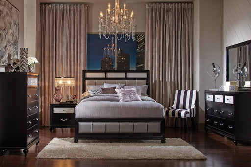 Barzini Bedroom Set with Upholstered Headboard Black - Premium Bedroom Set from Coaster Z2 Standard - Just $2058! Shop now at Furniture Wholesale Plus  We are the best furniture store in Nashville, Hendersonville, Goodlettsville, Madison, Antioch, Mount Juliet, Lebanon, Gallatin, Springfield, Murfreesboro, Franklin, Brentwood