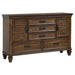 Franco 5-drawer Dresser with 2 Louvered Doors Burnished Oak - Premium Dresser from Coaster Z2 Standard - Just $924! Shop now at Furniture Wholesale Plus  We are the best furniture store in Nashville, Hendersonville, Goodlettsville, Madison, Antioch, Mount Juliet, Lebanon, Gallatin, Springfield, Murfreesboro, Franklin, Brentwood